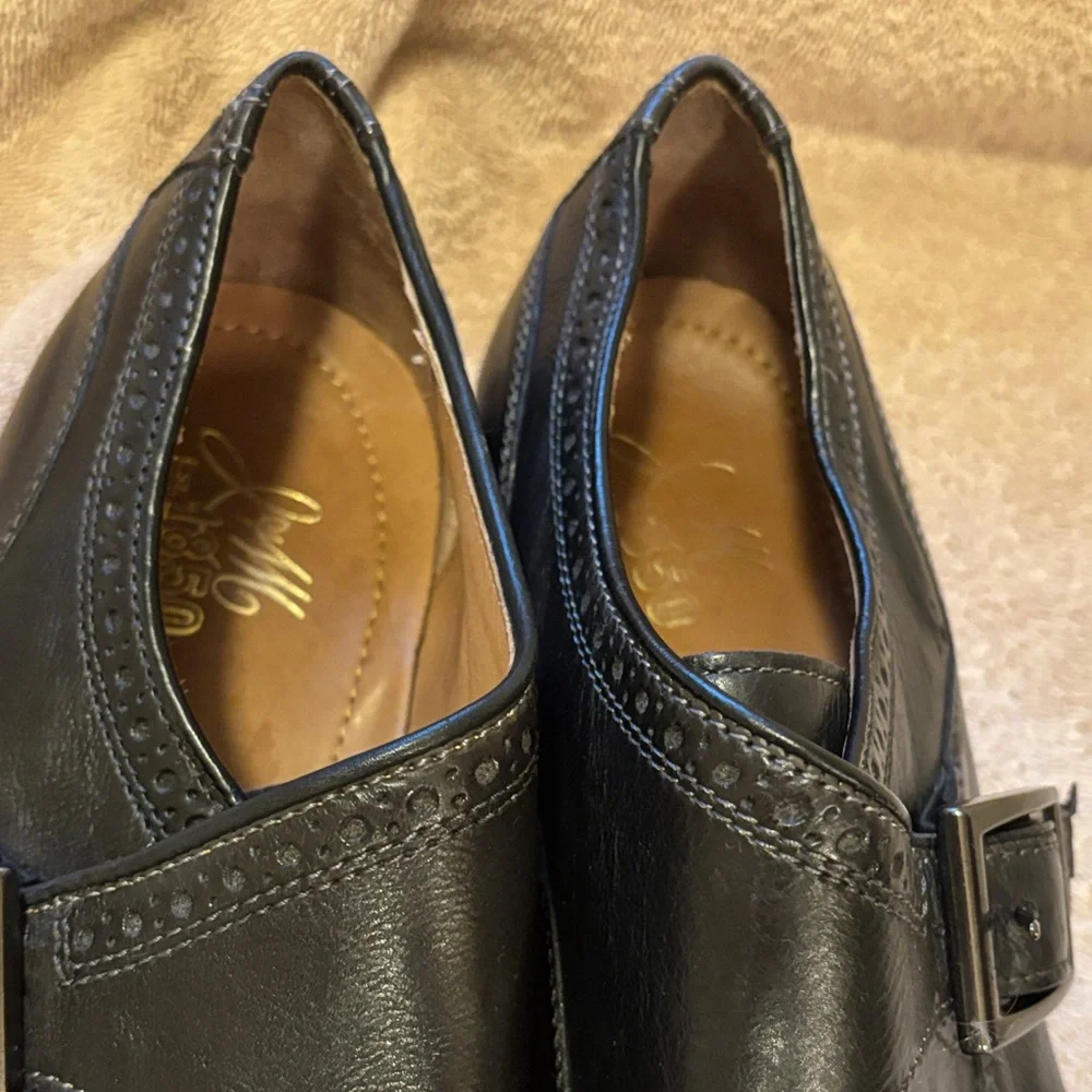 Johnston & Murphy Richland Men's Black Leather Shoes - size M11.5 - Picture 11 of 13